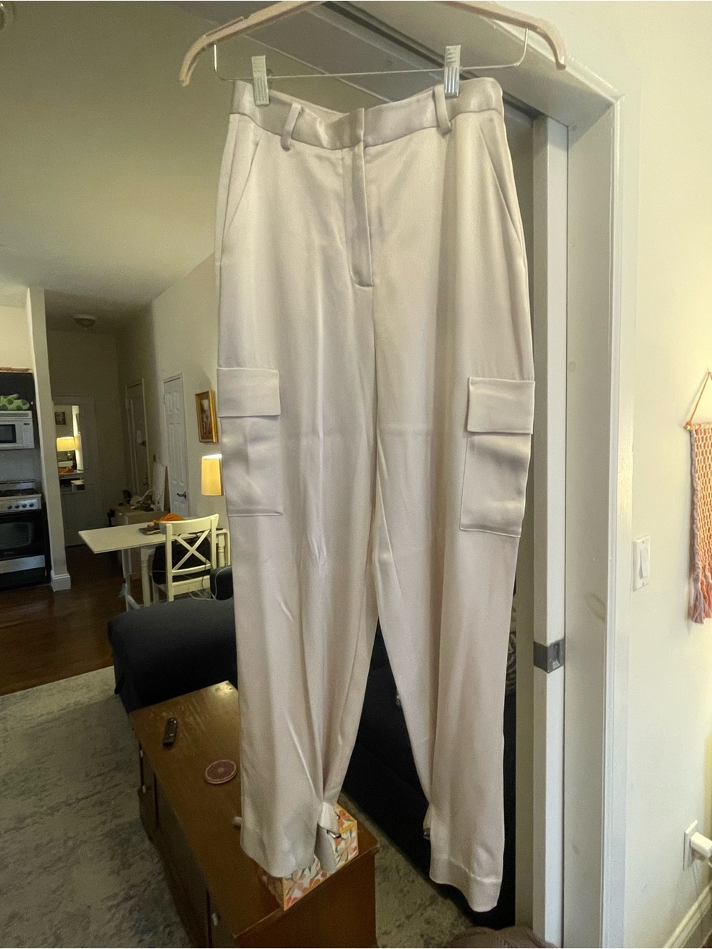 Aritzia Cream Cargo Trousers